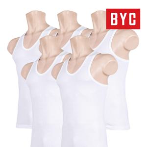 BYC 순면 남성 민소매 런닝셔츠 메리야스 나시 5매 세트
