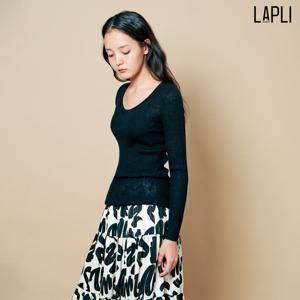 [최초가 79000원] 슬림핏 U넥 니트 티셔츠_LKTSF123016