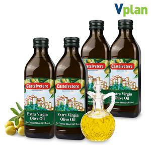 이탈리아 엑스트라버진 올리브 오일 냉압착 올리브유 500mlX4병 공복 생식