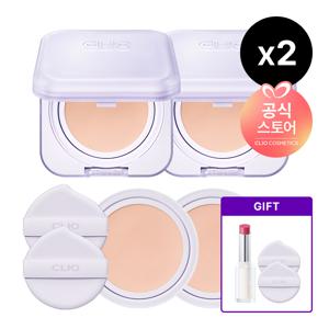 [NEW]킬커버 메쉬 블러 쿠션 기획세트 [본품+리필] x2 [사은]크리스탈글램밤(랜덤/정품)+퍼프2매