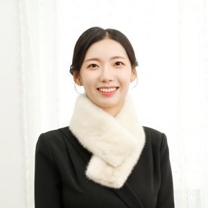 [최초가12만원] 코펜하겐퍼 휘메일 양면 아이보리 밍크머플러 국내제작(WMF102) 국내생산 본사직영