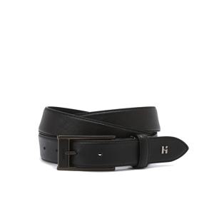 [백화점BEST]HJBE6E331BK_남성 블랙 단색 H장식 소가죽 벨트