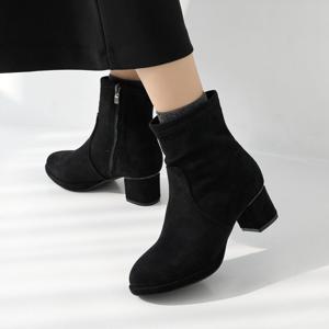 [브리치]  /  기모안감 네드 가보시 스웨이드 부츠 5cm