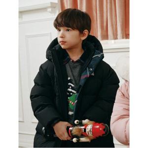 [택가 289,000] 체크 매치 덕다운 롱패딩 - 블랙 (BI5Y38U015)