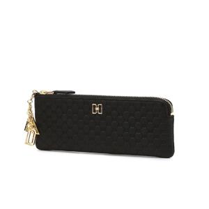 [닥스핸드백] DCWA4F518BK 블랙 DD 로고패턴 소가죽 슬림 지퍼장지갑