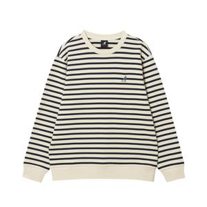 클래식 로고 스트라이프 스탠다드핏 스웨트셔츠 1784 오프화이트