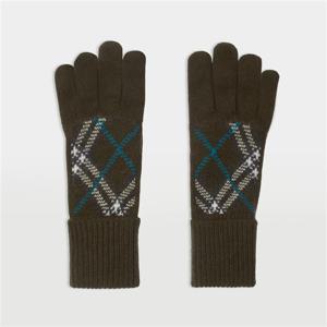 체크 캐시미어 블렌드 남녀공용 니트 장갑 80988921