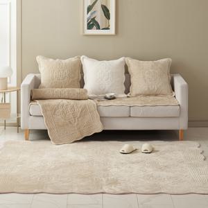 [애끌리아] 아센느 HR 극세사 목화솜 자수 퀼팅 소파토퍼 1장(65x180)