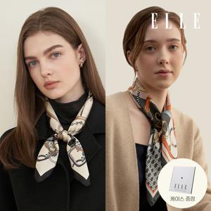 [최초가 59,000원]ELLE/칼린 실크 미니 쁘띠 스카프 택1 (+케이스)