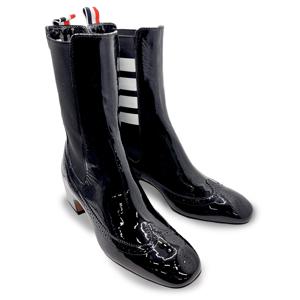 소프트 페이턴트 레더 미드 카프 4바 힐 첼시 부츠 FFB161A 00216 001