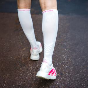러닝니삭스 슬리브삭스 여성 압박 무릎양말 필라테스 반타이즈 화이트