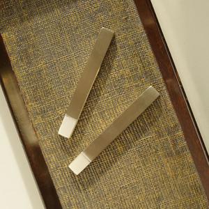 방짜유기 유기 투톤 수저받침 2P