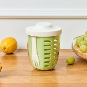 ON 휴대하기 편리한 채반형 과일야채컵 650ml 그린