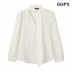 정상가:79000원가ㅣ소프트 쉬폰 타이 블라우스 (GPCBA042D)