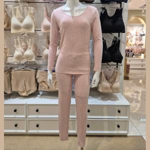 레이온 아크릴 모달 면스판 기모 여성 내의 상의 하의 2종택1-BSLG9286LG9286P