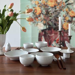 르블랑 달항아리 2인 면기포함 홈세트 12P MADE IN JAPAN