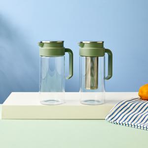 골라쓰는 내열유리 물병 1.2L 2P세트  일반형+티망형  그린