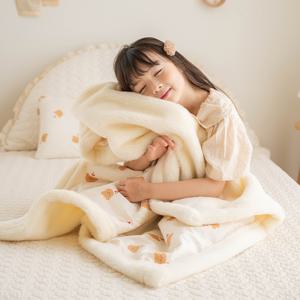 천연 양모 사계절 아기 블랭킷 신생아 겨울 이불 L