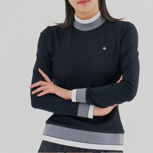 여성 스트레치 모던한 하이넥 기모 스판 티셔츠 2RWTHM8102_HDD