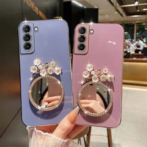 갤럭시S25엣지 케이스/S937 플라워 쥬얼리 뷰티 미러 케이스