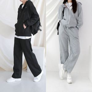 [하프클럽] 여자 트레이닝세트 기모투웨이후드오픈와이드세트 남녀공용 데일리룩 츄리닝 운동복