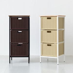 마켓비 알로타 선반 390 3단 라탄 세트 WP3009