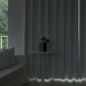 더다크 100% 빛차단 암막커튼 아일렛 특대형 거실 2장+커튼봉