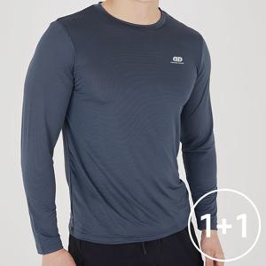 [1+1] 남성 통풍좋은 기능성 냉감 쿨 티셔츠 (반팔&긴팔)