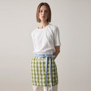 체크 하프 앞치마 (2color)