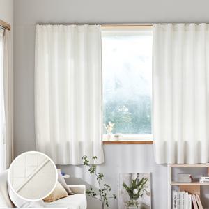 ON NEW 린넨스타일 3중방한 3도씨커튼 창문형 140x180 1장 화이트 높이조절밴드