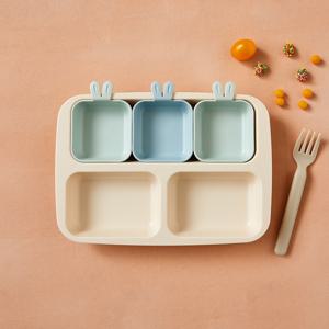 NEW 키즈세이프 렌지안심 네스틱 토끼 원플레이트 유아식판 4P 투톤그린