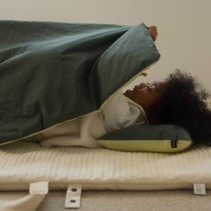 실키코튼 투톤 낮잠이불+베개 세트 (5color)