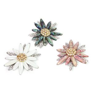 고급나전 해바라기 브로치