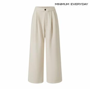 정상가:119,000원 ㅣ  에브리데이]슬랙스 와이드 핀턱 융털 롱 팬츠 (EB4TA004D)