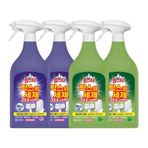 홈스타 락스와세제 3X 폼스프레이 900ml 4개
