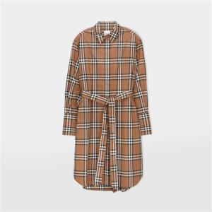 IVERY 체크 벨티드 여성 셔츠 원피스 80843091