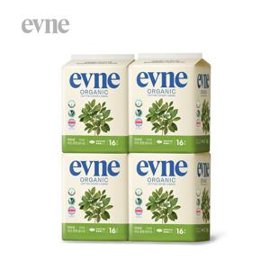 [4팩] 이브네 프리미엄 유기농 생리대 중형 16매x4팩