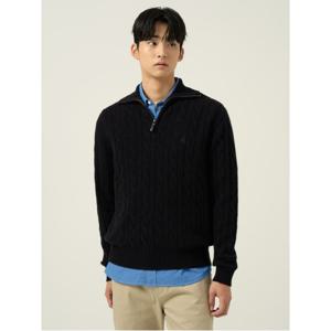 [정가 319,000원] 케이블 반집업 니트  블랙 (BC5951C205)