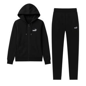 메탈릭 트레이닝 후드집업 프렌치테리 여자 트레이닝 세트 운동복 짐웨어 런닝복 블랙 685079-01