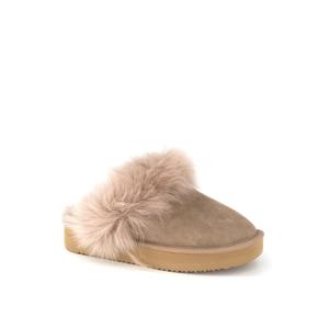 여성 퍼 블로퍼 굽 3CM G24428_BEIGE