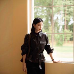 [브리치]  / 여성용 가을 슬림핏 재킷 캐주얼 아우터 블랙 S 2