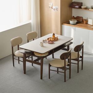 쉬어 델라 양면 포세린 세라믹 수납형 4인 식탁세트 (의자형)