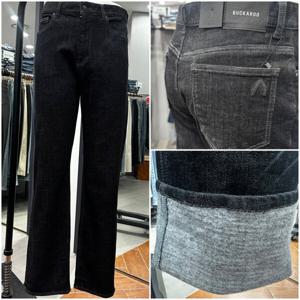 인기 남성 통 넒은 기모 스트레이트 히팅 청바지B244Z0110P_US