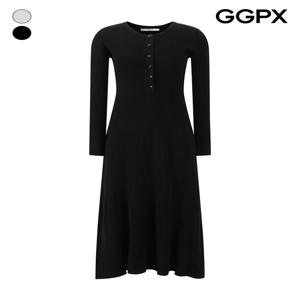 반오픈 골지 맥시 원피스 (GPBOP010F)