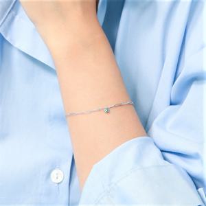 [GB] L-DIAMOND 14K GOLD 런던드롭 블루다이아 클립팔찌 LWF21036D