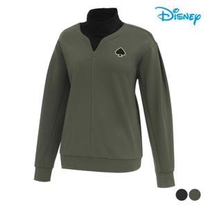 여성 앨리스 벌룬 배색 긴팔 하이넥 하프넥 티셔츠 DN3LTS014