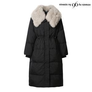 정상가:429,000원 ㅣ 퍼 배색 스트링 프리미엄 롱 패딩 점퍼(NO4JJ008L0)