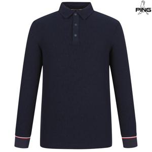 [핑골프][양말드림]남성 기모 조직감 카라 긴팔 티셔츠 111D4TO382_NA