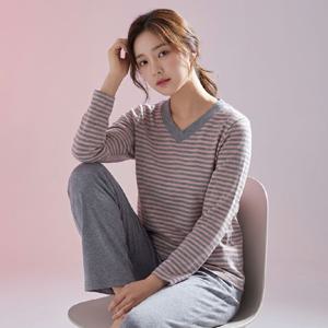 비비안 편안한 착용감이 장점인 코트나 소재의 여성 홈웨어세트 EZ1945 EZ1945P