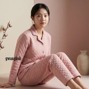 비비안 가볍고 포근하고 따뜻한 삼중직 여성 잠옷 WP8874A